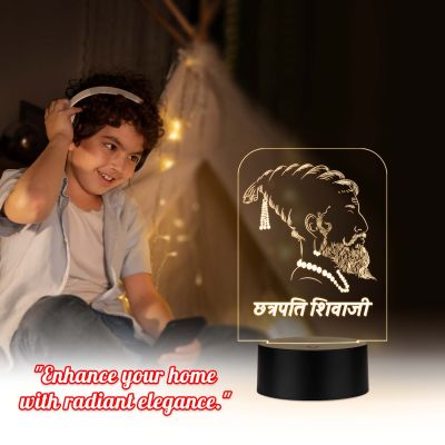 Chhatrapati Shivaji Maharaj Led Night lamp with Warm White Color